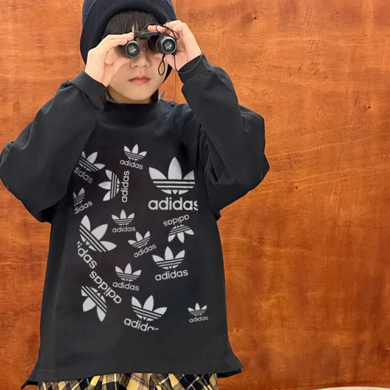 【90-160cm】元気いっぱい 大人気 トレンド カジュアル 合わせやすい 長袖 Ｔシャツ