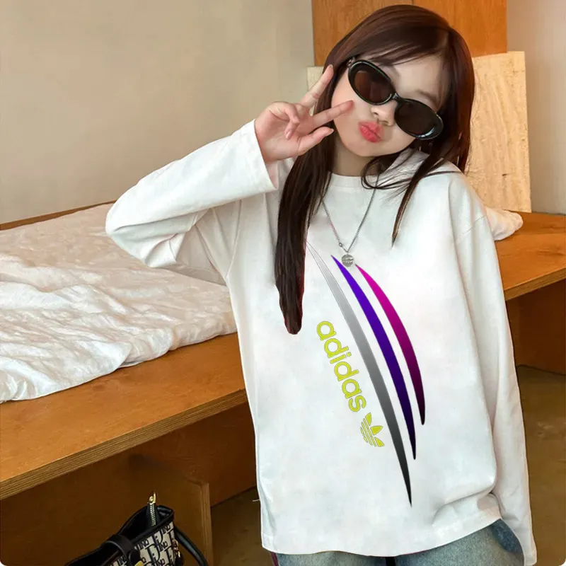 【90-160cm】取り入れたい 特別なデザイン シンプル カジュアル 女の子 長袖 Ｔシャツ