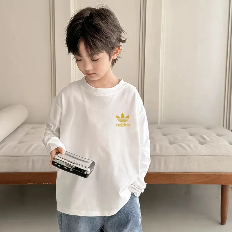 【90-160cm】コンフォート感抜群  大活躍 カジュアル プリント 男の子 長袖 Ｔシャツ