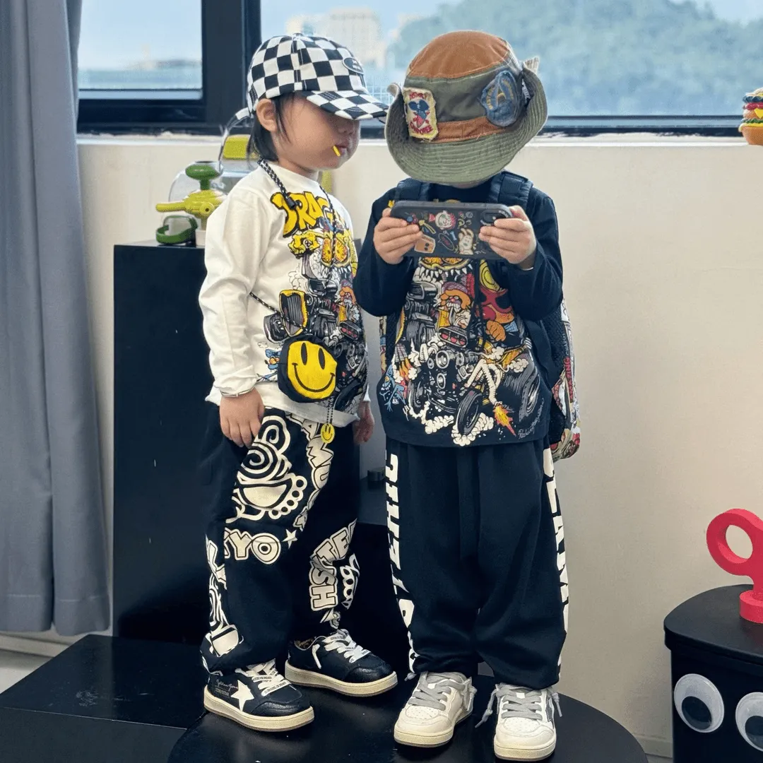 【90-160cm】大人気 カジュアル 女の子 男の子 ルーズ 合わせやすい 着心地良い 長袖 Ｔシャツ