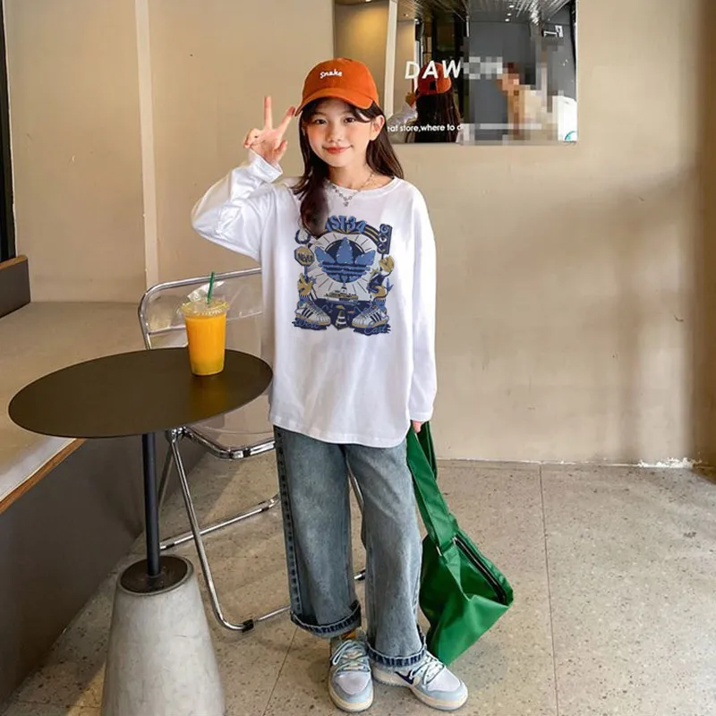 【90-160cm】人気爆発中 気質満点  おしゃれ 快適  カジュアル 女の子 長袖 Ｔシャツ
