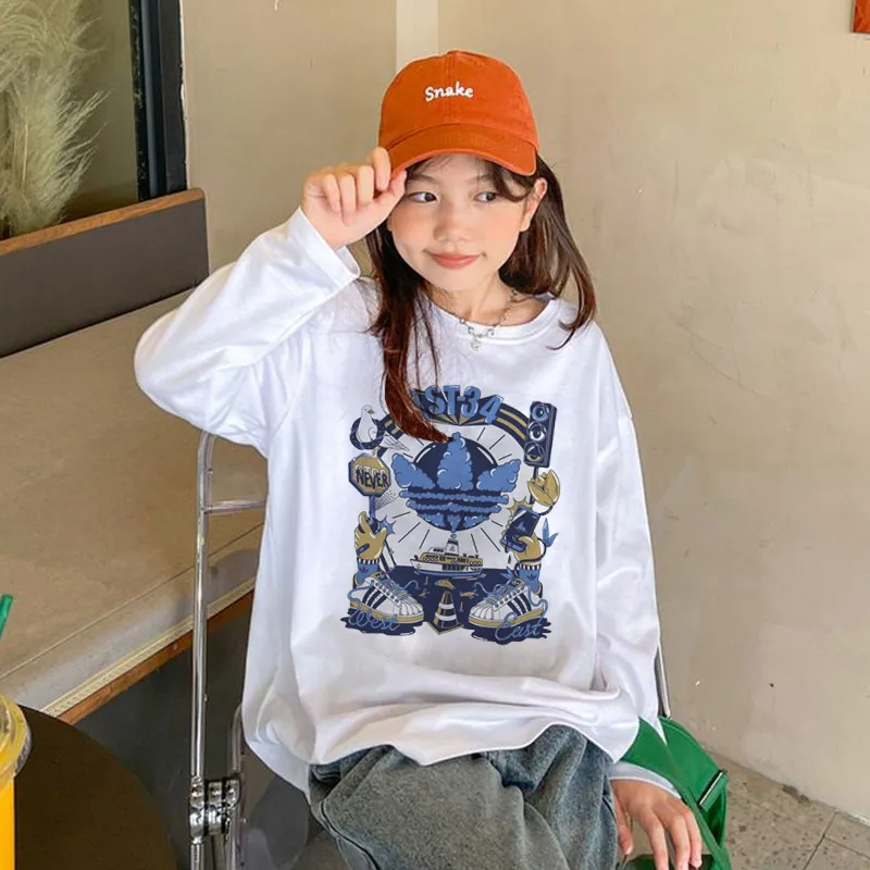 【90-160cm】人気爆発中 気質満点  おしゃれ 快適  カジュアル 女の子 長袖 Ｔシャツ