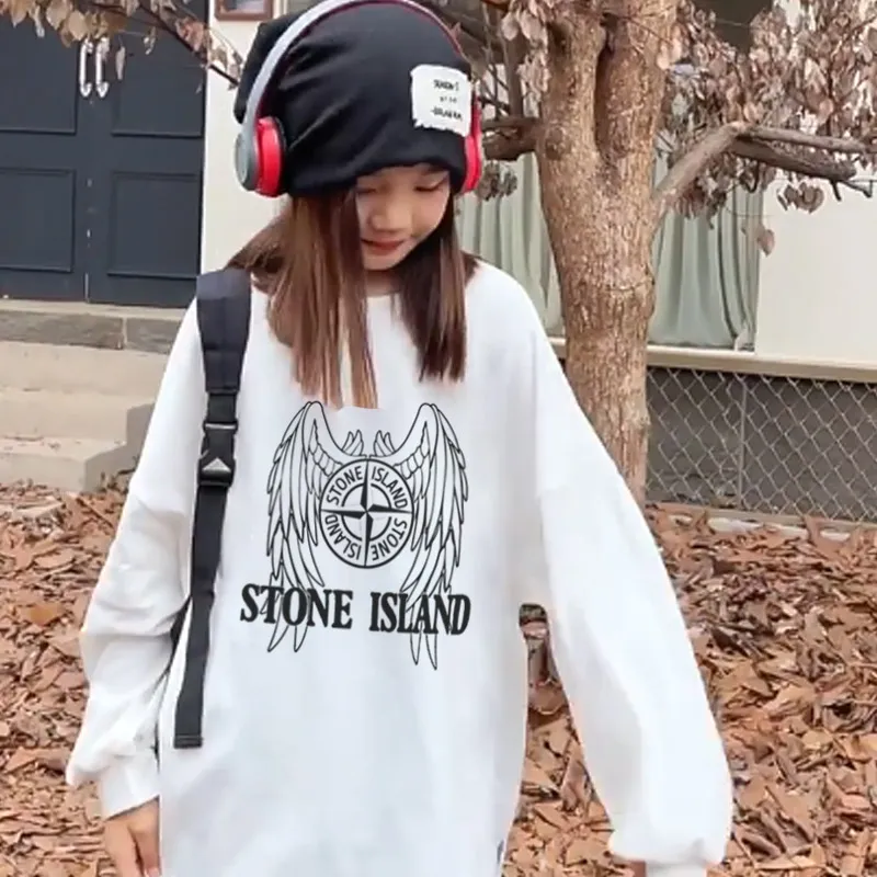 【110-170cm】好感度100％  オシャレ カジュアル 着やすい 女の子 長袖 Ｔシャツ