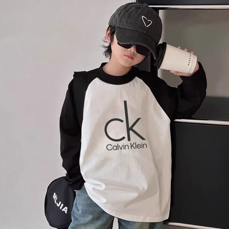 【90-160cm】人気上昇中 カジュアル アルファベット  男の子 長袖  Tシャツ