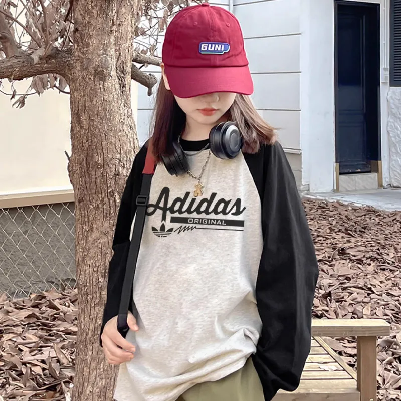 【110-170cm】オシャレ度高め カジュアル 可愛い 女の子 長袖  Tシャツ