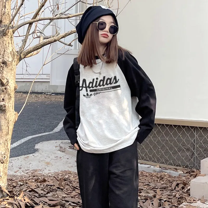 【110-170cm】オシャレ度高め カジュアル 可愛い 女の子 長袖  Tシャツ