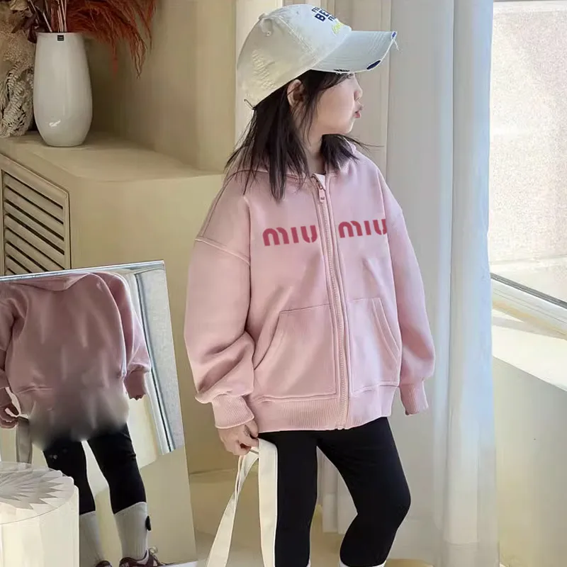 【90-160cm】元気いっぱい おしゃれ カジュアル 着やすい 女の子 ジップパーカー