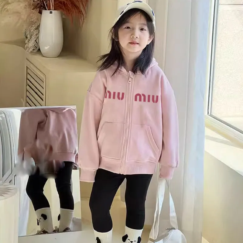 【90-160cm】元気いっぱい おしゃれ カジュアル 着やすい 女の子 ジップパーカー