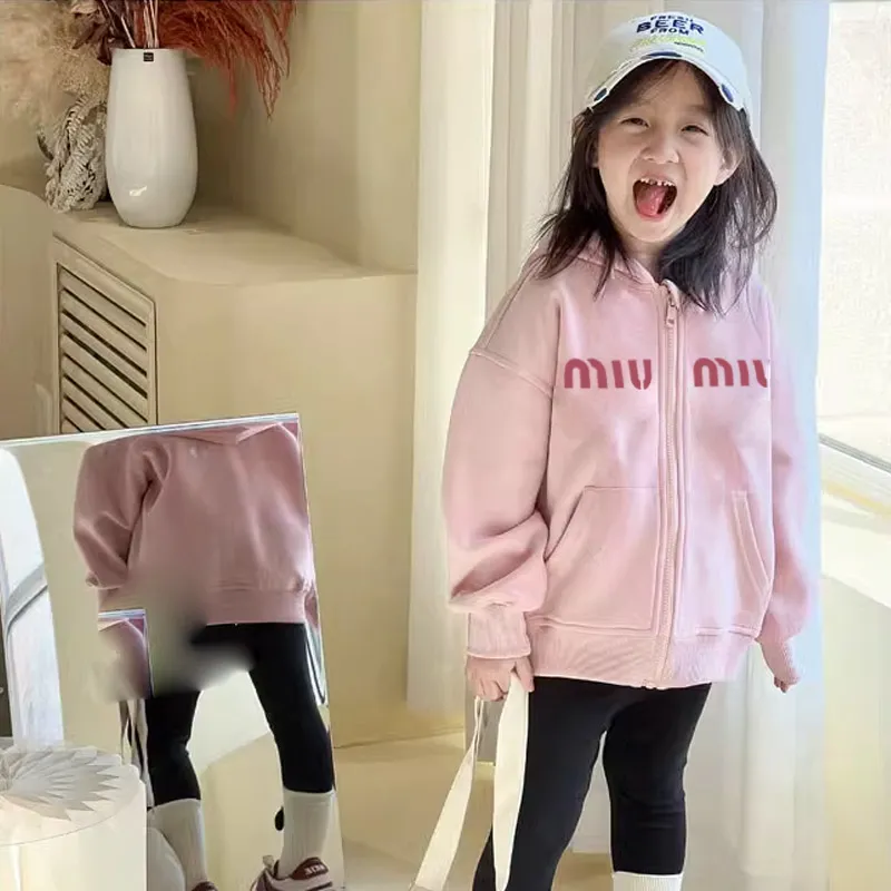 【90-160cm】元気いっぱい おしゃれ カジュアル 着やすい 女の子 ジップパーカー