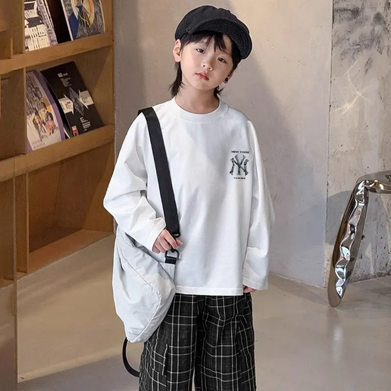 【90-160cm】人気上昇中 売れ筋 快適 シンプル カジュアル 男の子 長袖 Ｔシャツ