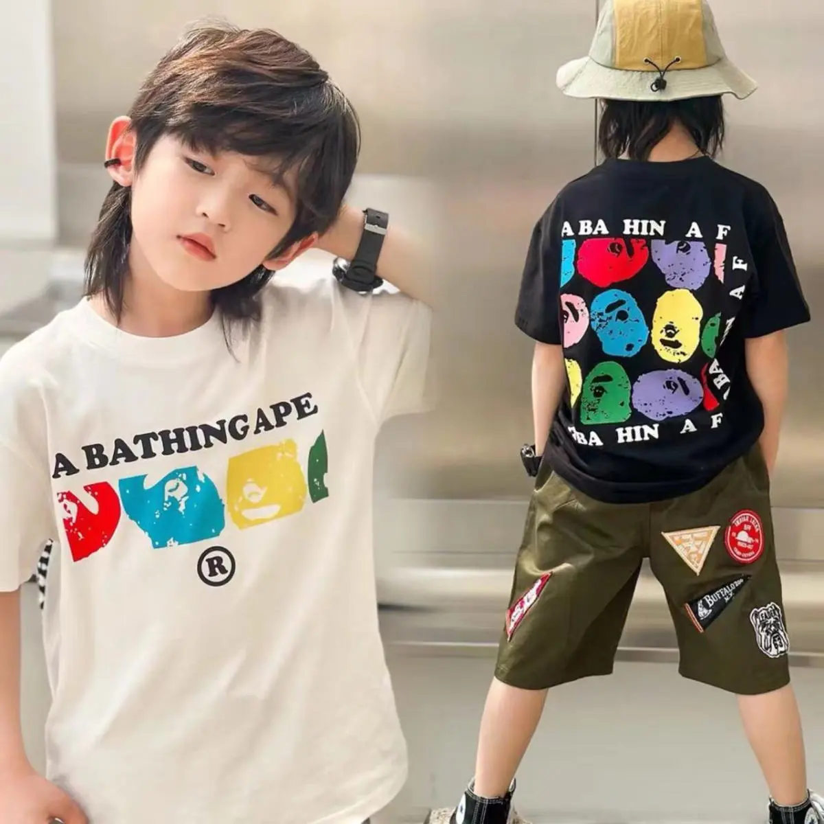 【90-160cm】着回し力抜群 カジュアル 着やすい プリント 男の子 半袖 Ｔシャツ