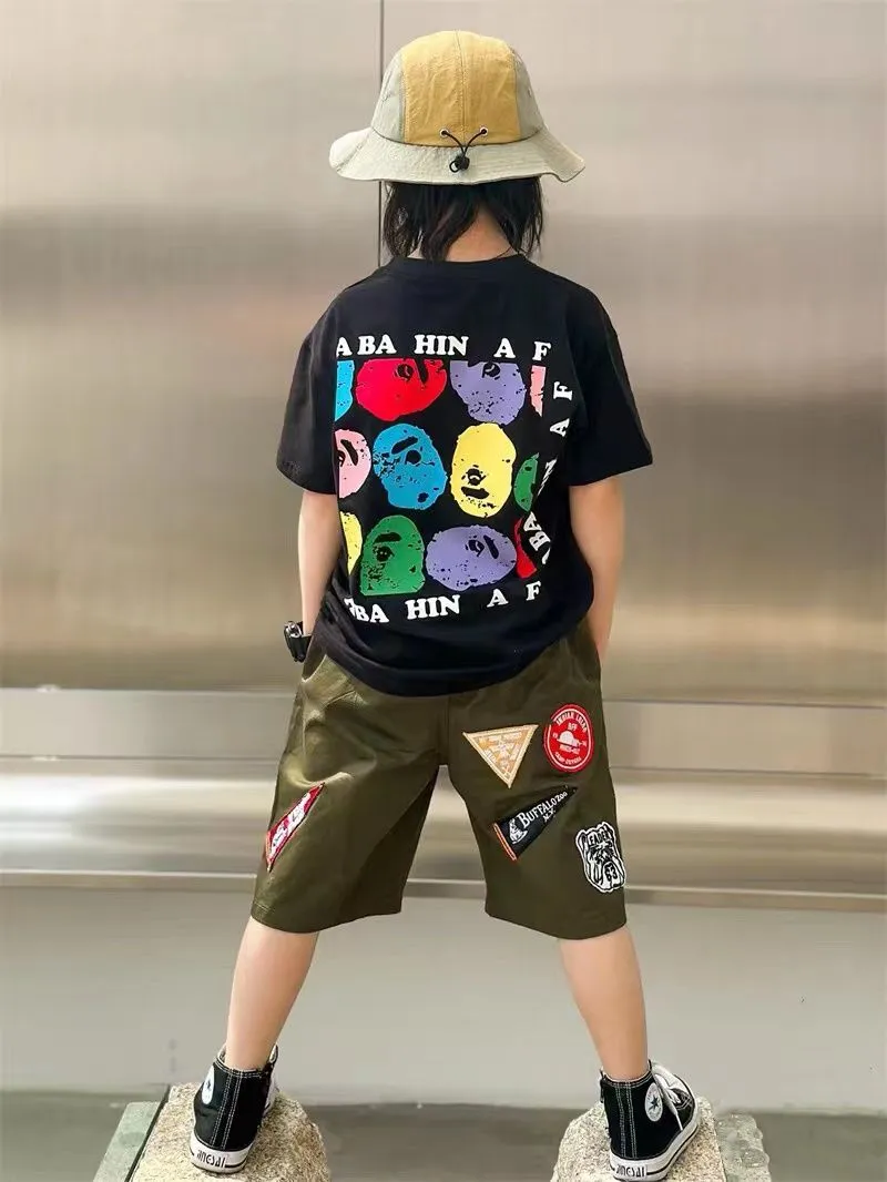【90-160cm】着回し力抜群 カジュアル 着やすい プリント 男の子 半袖 Ｔシャツ