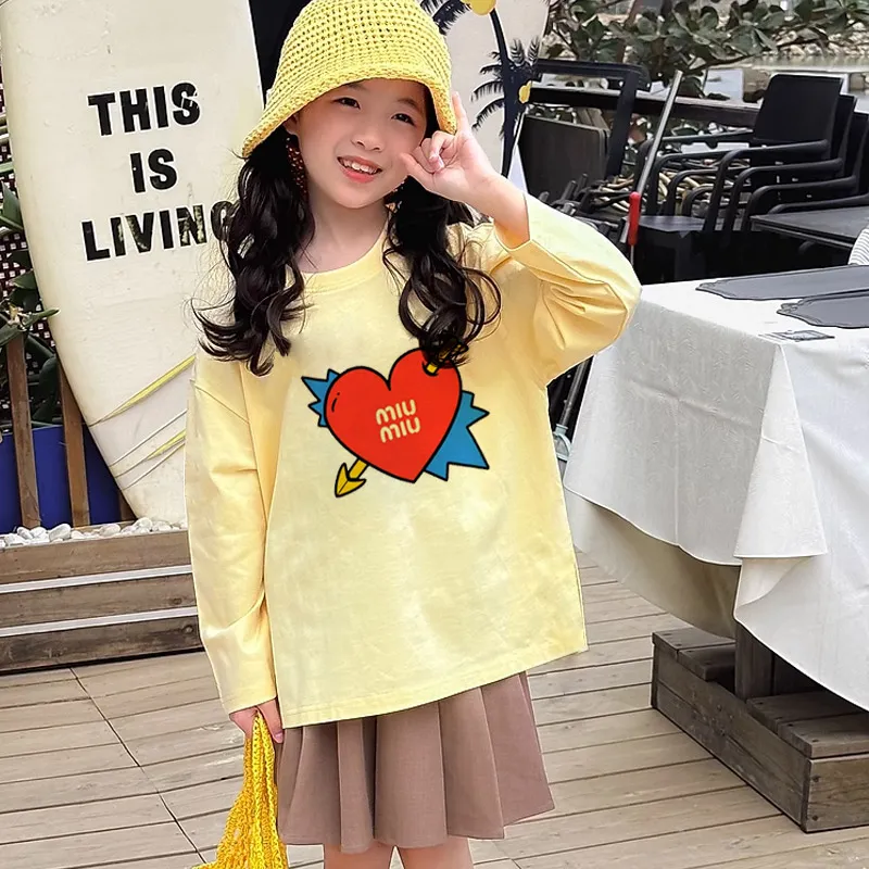 【90-160cm】元気いっぱい 大人気 可愛い ユニーク トレンド  女の子 長袖 Ｔシャツ