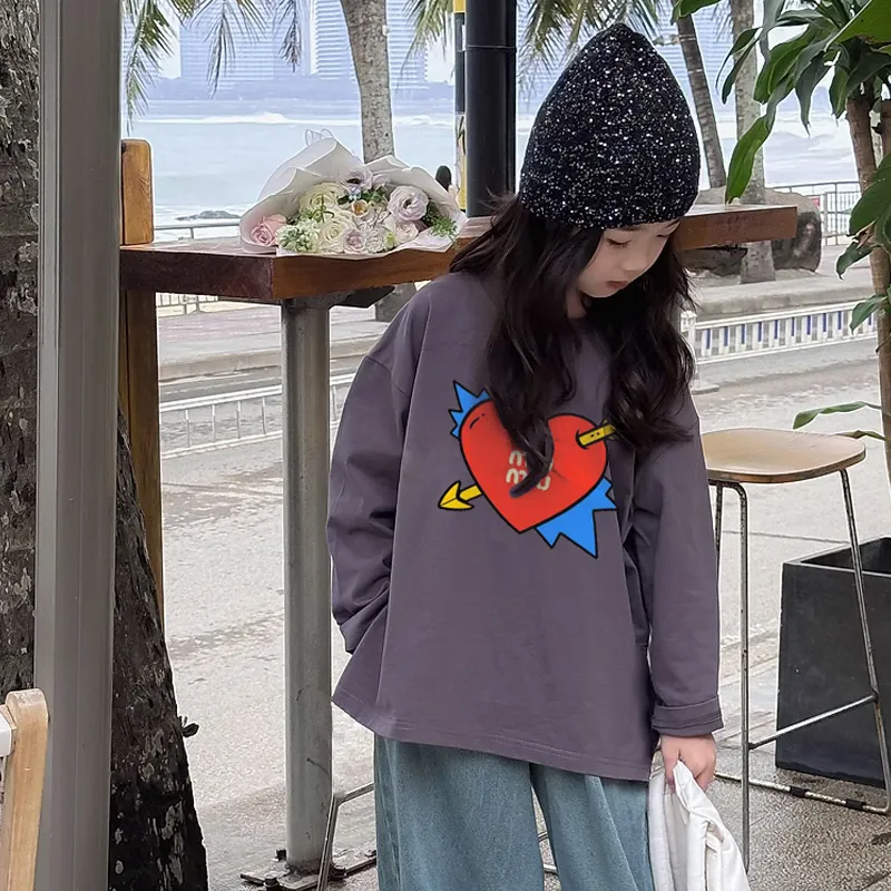 【90-160cm】元気いっぱい 大人気 可愛い ユニーク トレンド  女の子 長袖 Ｔシャツ