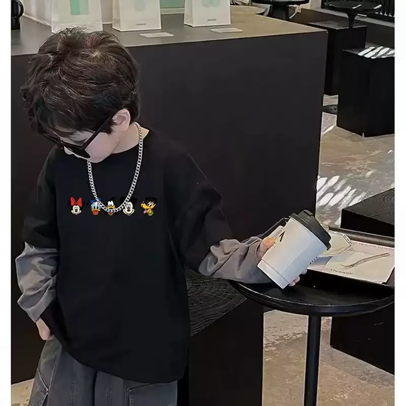 【90-150cm】デザイン満点 大注目 トレンド カジュアル ユニーク 男の子 長袖 Ｔシャツ