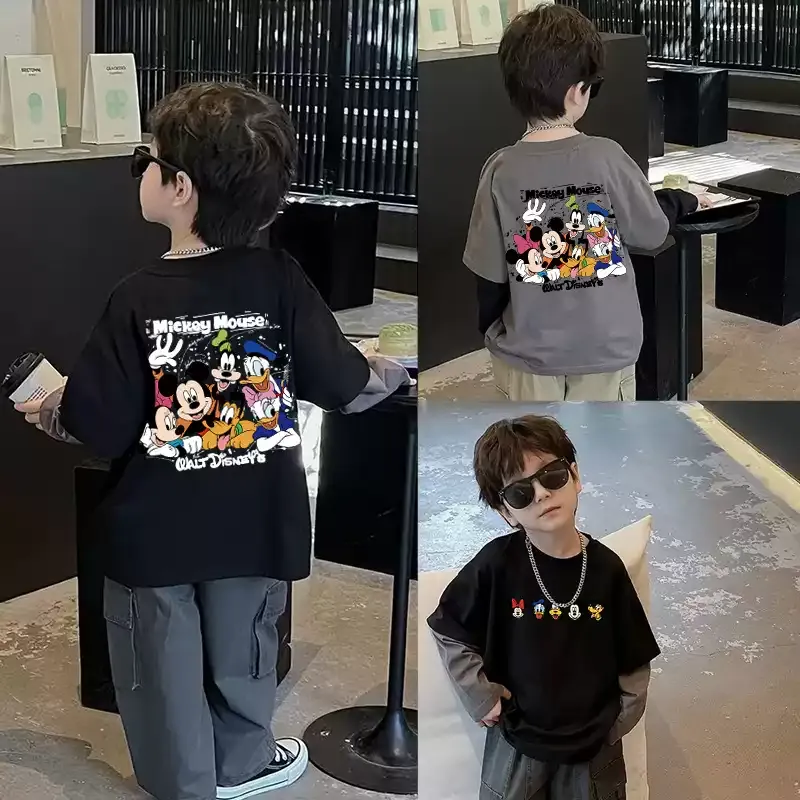 【90-150cm】デザイン満点 大注目 トレンド カジュアル ユニーク 男の子 長袖 Ｔシャツ