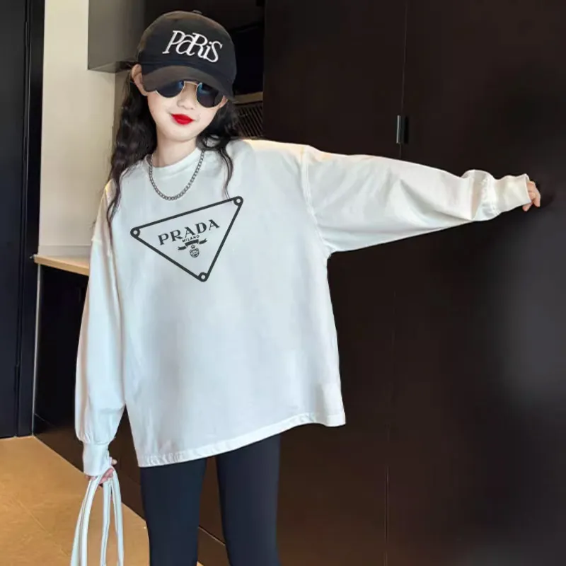 【110-170cm】人気上昇中 大人気 アルファベット 快適 女の子 長袖 Ｔシャツ