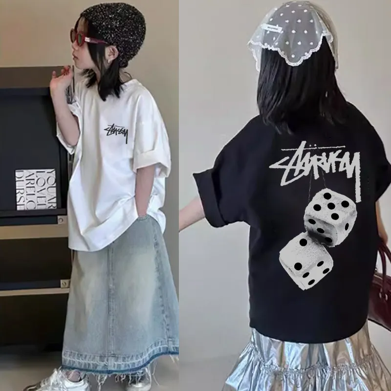 【90-160cm】おしゃれキッズ必見 カジュアル 快適 プリント 女の子 半袖 Ｔシャツ