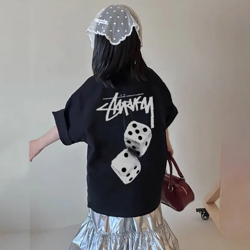 【90-160cm】おしゃれキッズ必見 カジュアル 快適 プリント 女の子 半袖 Ｔシャツ