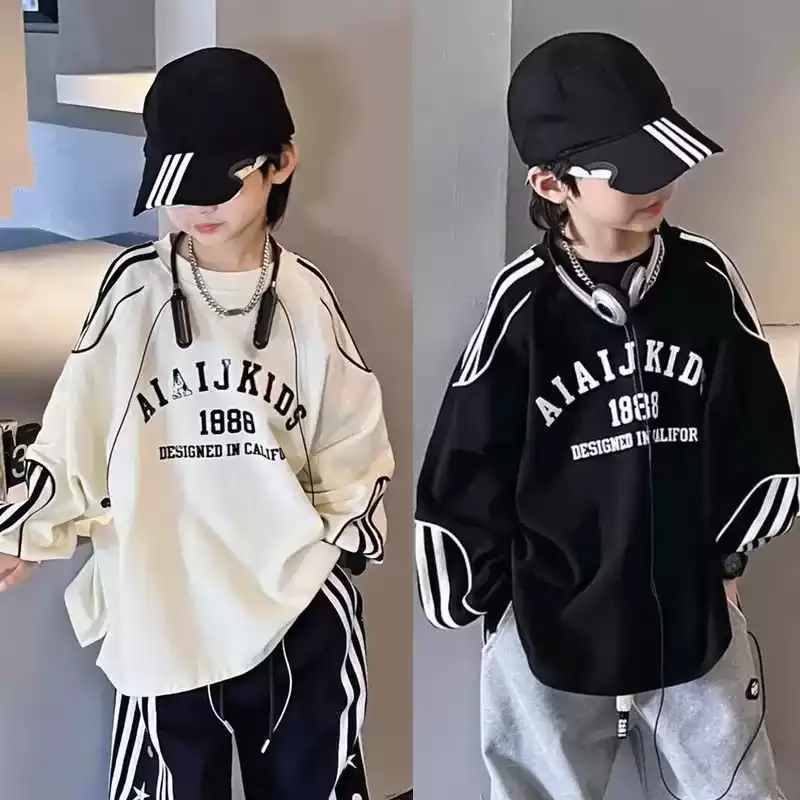 【120-170cm】リラックス感ある 大人気 カジュアル ユニーク 男の子 長袖 Ｔシャツ