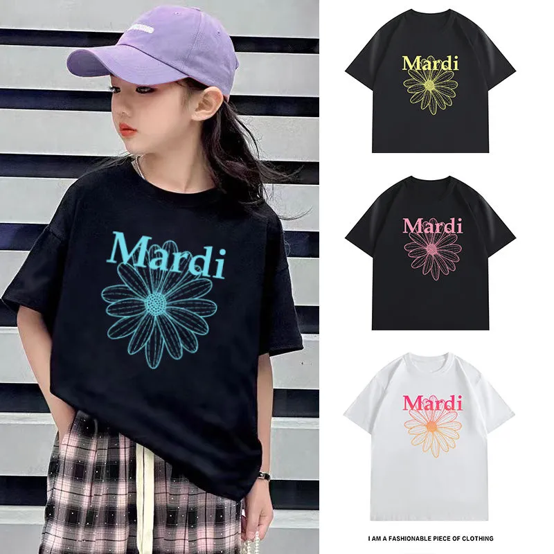 【90-160cm】元気いっぱい おしゃれ 可愛い プリント 定番 女の子 半袖 Ｔシャツ