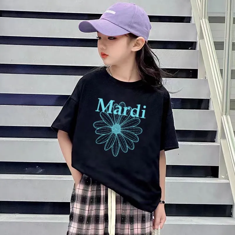 【90-160cm】元気いっぱい おしゃれ 可愛い プリント 定番 女の子 半袖 Ｔシャツ