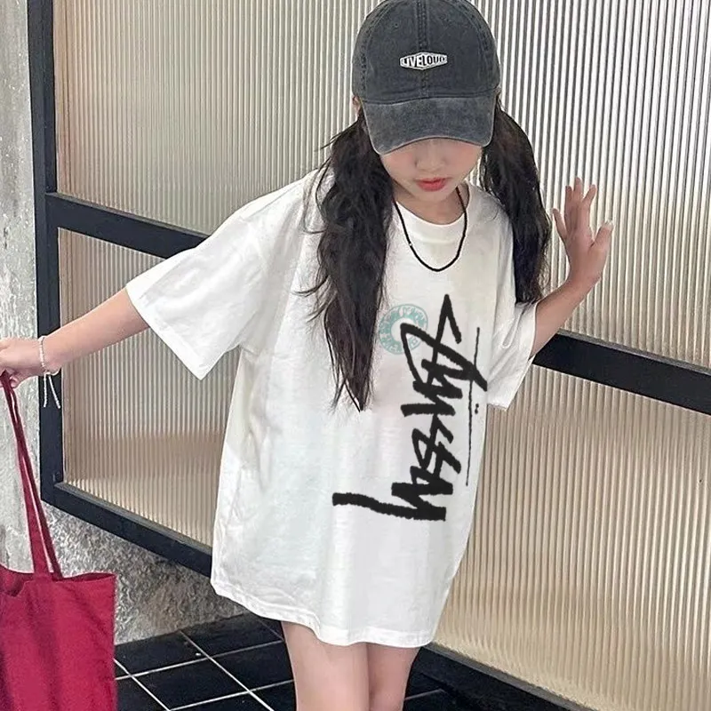 【90-160cm】今季も大注目 売れ筋 アルファベット シンプル 快適 女の子 半袖 Ｔシャツ