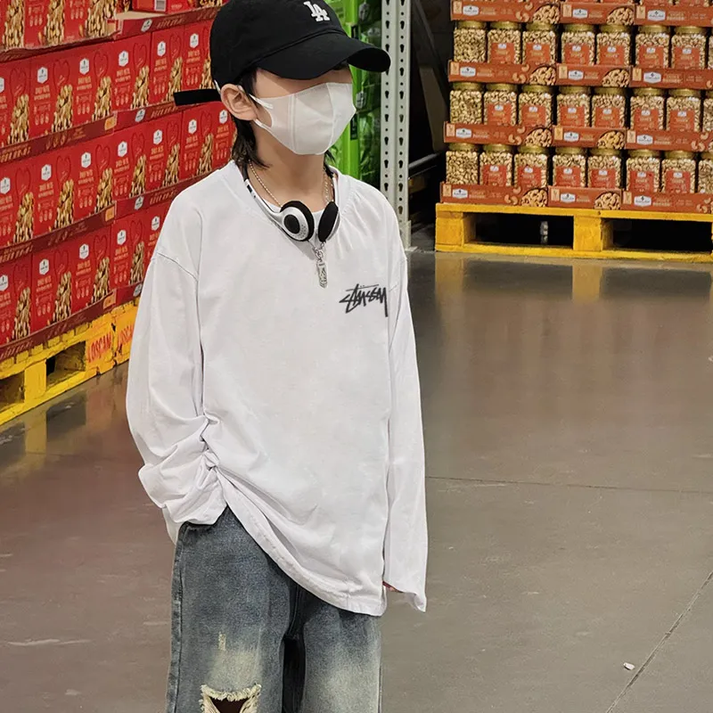 【90-160cm】着回し力抜群 大活躍 カジュアル 着やすい 男の子 長袖 Ｔシャツ