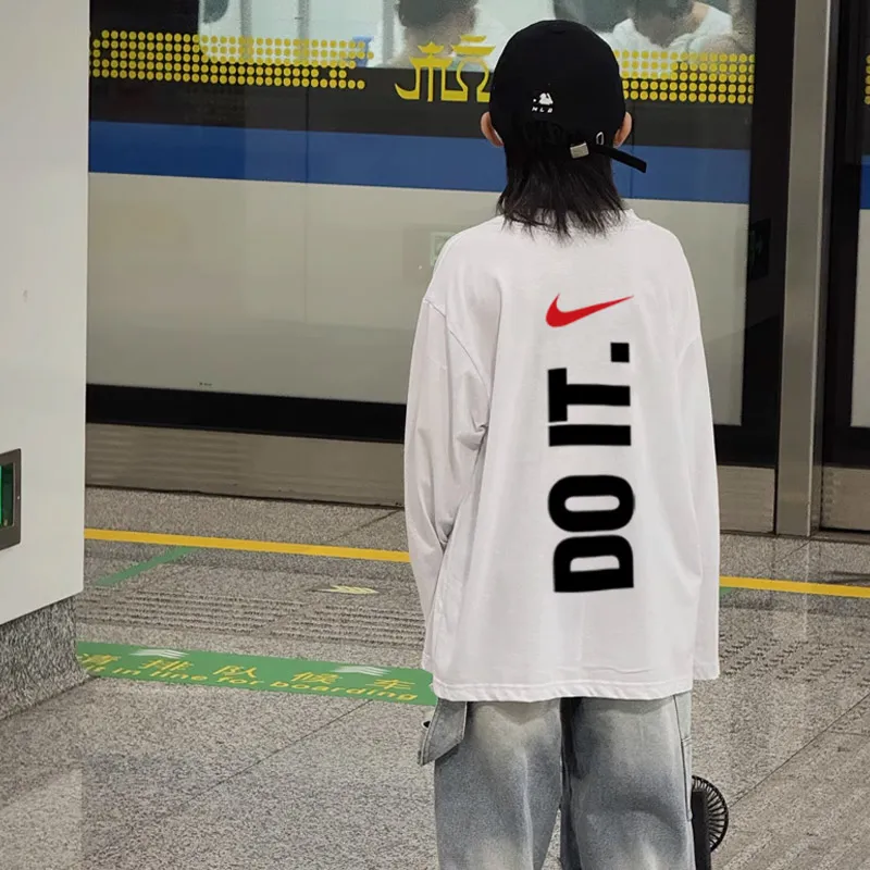 【90-160cm】絶対見逃さないで カジュアル アルファベット クール 男の子 長袖 Ｔシャツ