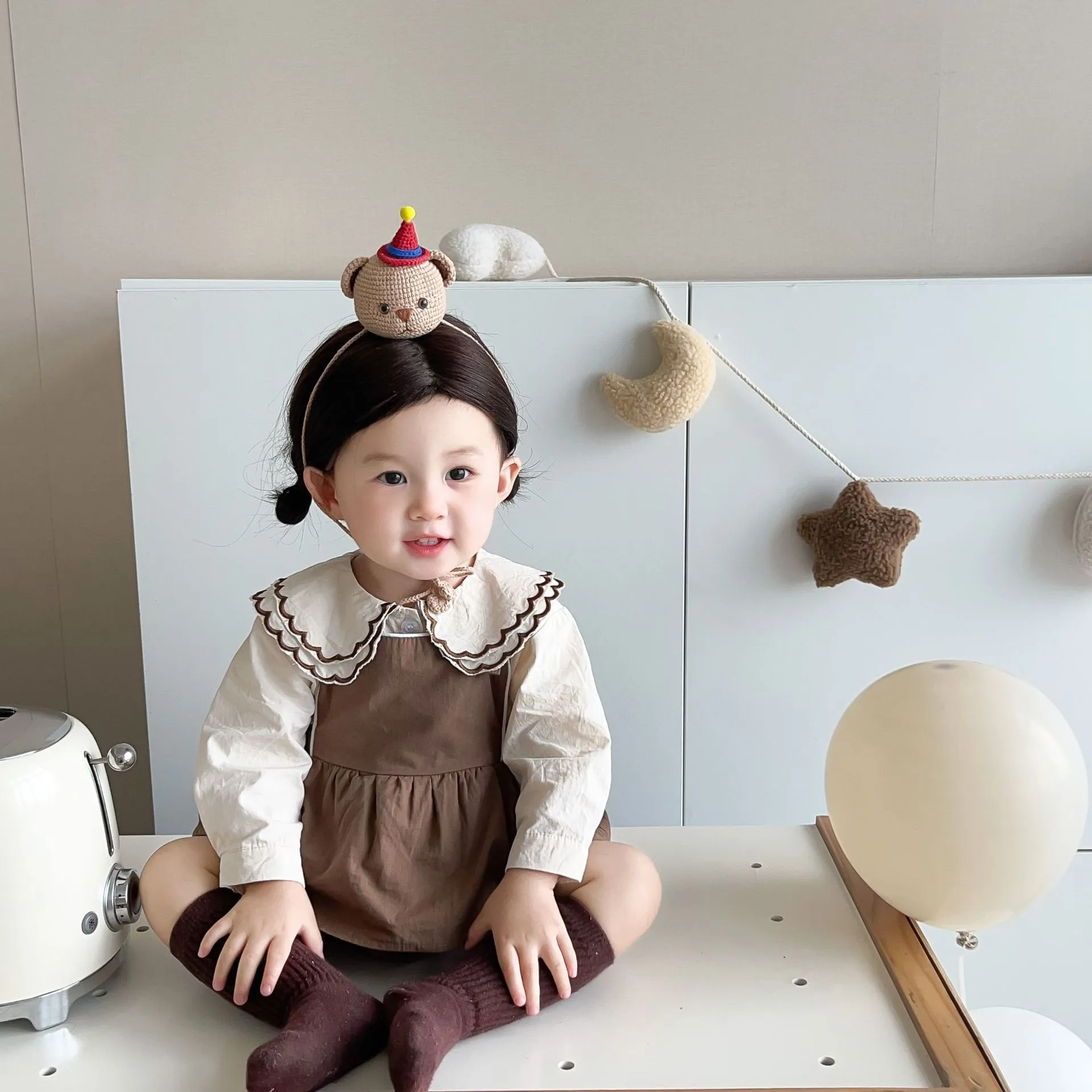 【66-90cm】オシャレ度高め 大人気 ins風 スウィート 可愛い ベビー 長袖 シャツ/サロペット