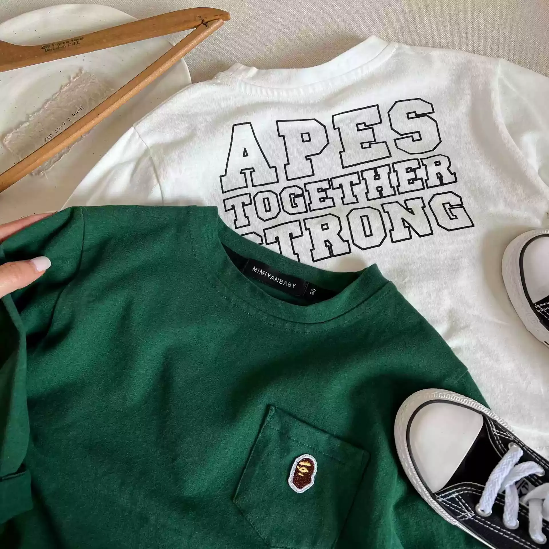 【90-140cm】着回し力抜群 大人気 カジュアル 合わせやすい 長袖 Ｔシャツ