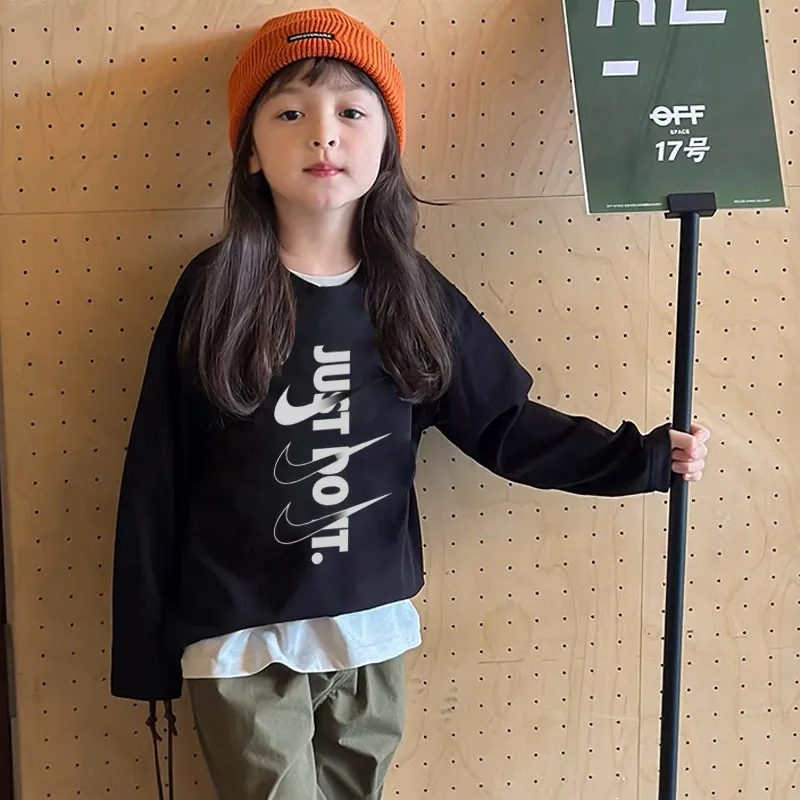【90-160cm】毎日着たくなる 大人気 おしゃれ カジュアル 女の子 長袖 Ｔシャツ