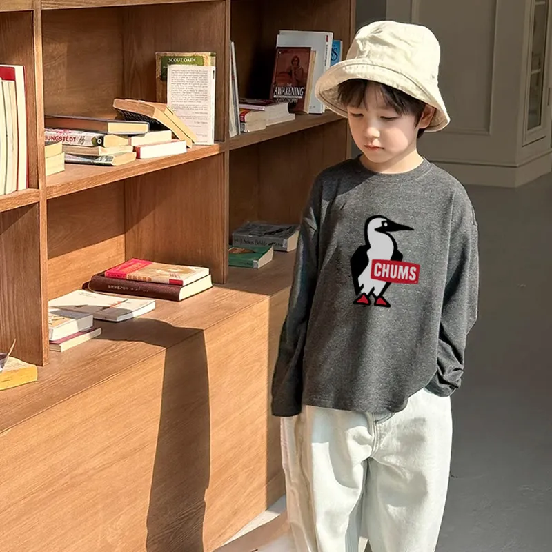 【90-160cm】絶対見逃さないで  カジュアル 着心地良い 男の子 長袖 Ｔシャツ