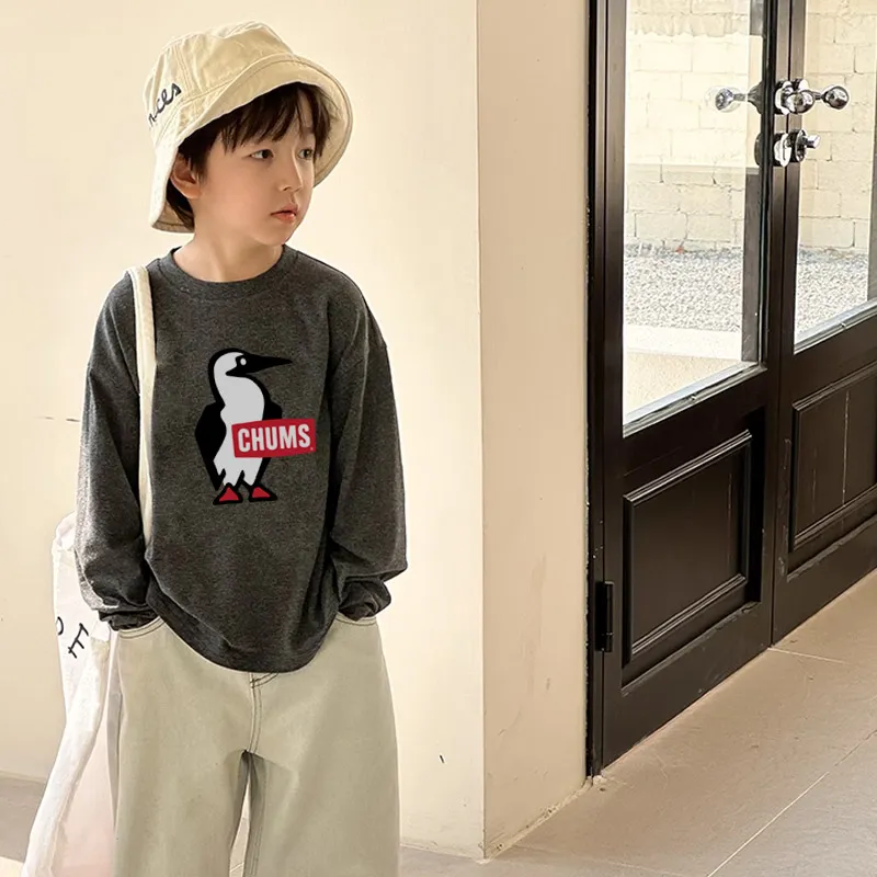 【90-160cm】絶対見逃さないで  カジュアル 着心地良い 男の子 長袖 Ｔシャツ