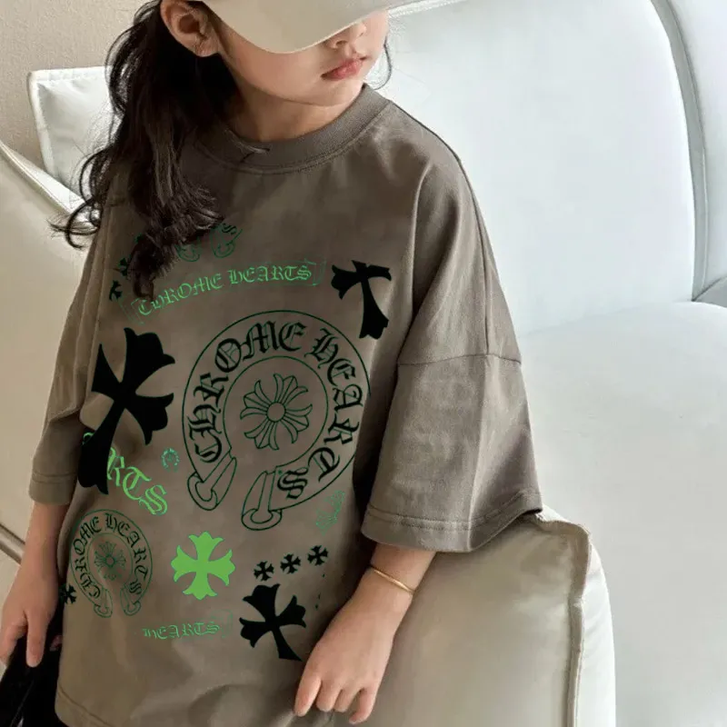 【90-160cm】オシャレ度高め 大注目 カジュアル ユニーク 着やすい 女の子 半袖 Ｔシャツ