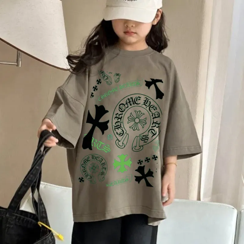 【90-160cm】オシャレ度高め 大注目 カジュアル ユニーク 着やすい 女の子 半袖 Ｔシャツ