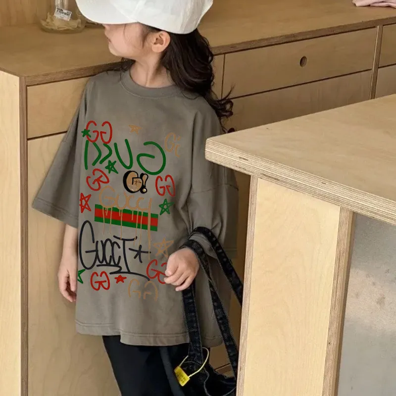 【90-160cm】デザイン満点 大人気 おしゃれ ユニーク 着やすい 女の子 半袖 Ｔシャツ