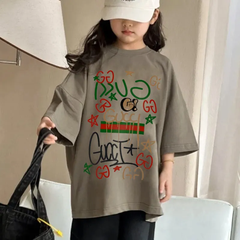 【90-160cm】デザイン満点 大人気 おしゃれ ユニーク 着やすい 女の子 半袖 Ｔシャツ