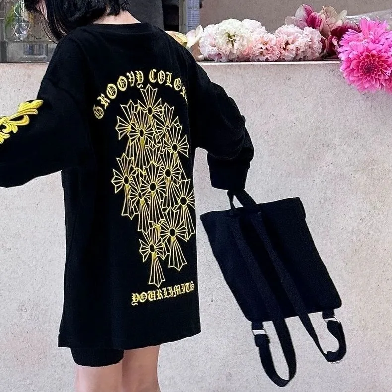【90-160cm】人気爆発中 大活躍 カジュアル プリント 目立つ 長袖 Ｔシャツ