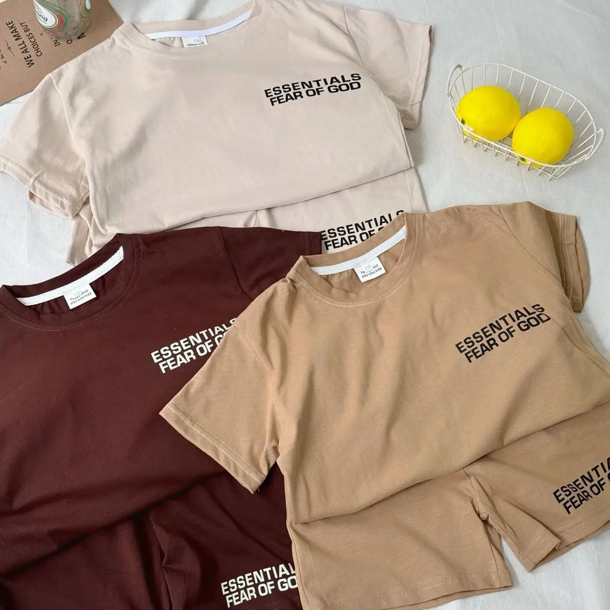 【90-140cm】二点セット リラックス感ある 大人気 カジュアル 半袖 Ｔシャツ＋ショートパンツ セットアップ