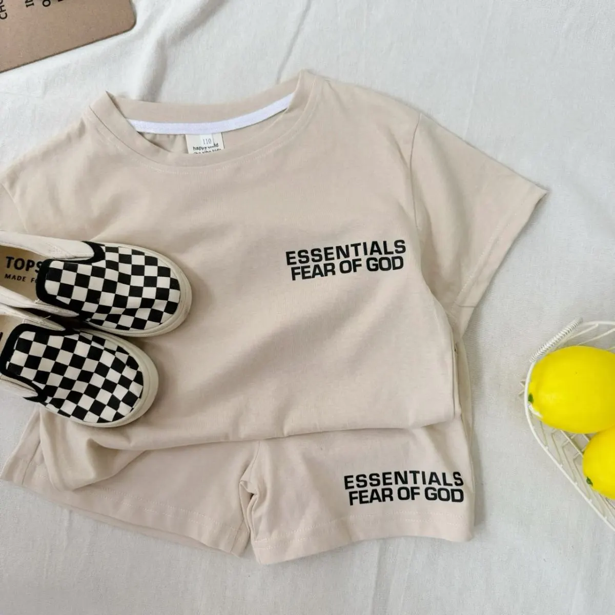 【90-140cm】二点セット リラックス感ある 大人気 カジュアル 半袖 Ｔシャツ＋ショートパンツ セットアップ