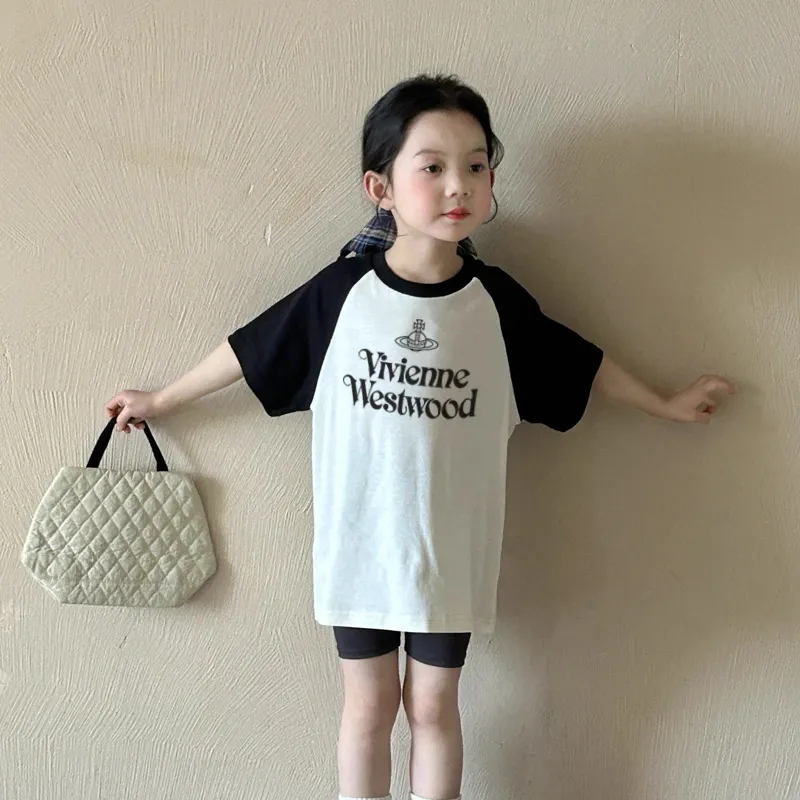 【110-170cm】絶対欲しい！おしゃれ 可愛い 定番 ラウンドネック 女の子 半袖 Ｔシャツ