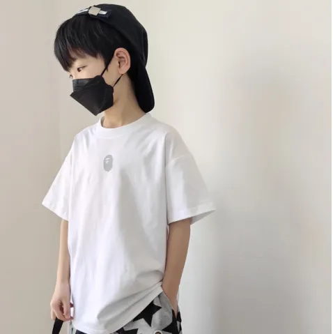 【90-160cm】人気爆発中 シンプル アルファベット 着やすい 男の子 半袖 Ｔシャツ