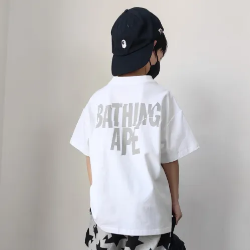 【90-160cm】人気爆発中 シンプル アルファベット 着やすい 男の子 半袖 Ｔシャツ