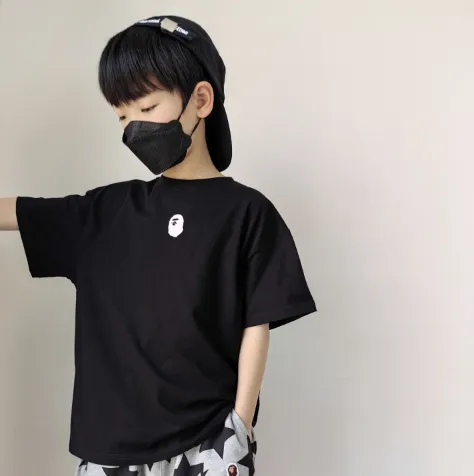 【90-160cm】人気爆発中 シンプル アルファベット 着やすい 男の子 半袖 Ｔシャツ