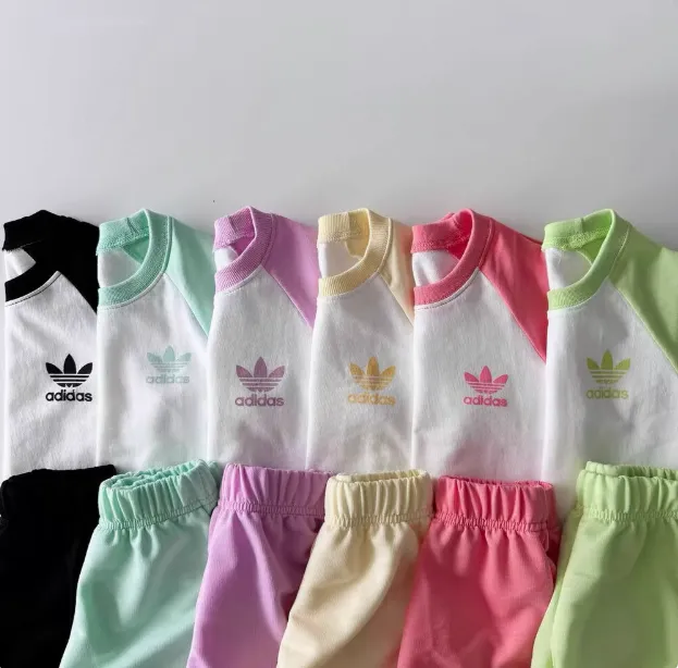 【80-140cm】二点セット 好感度100％ カジュアル 快適 半袖Ｔシャツ＋ショートパンツ セットアップ