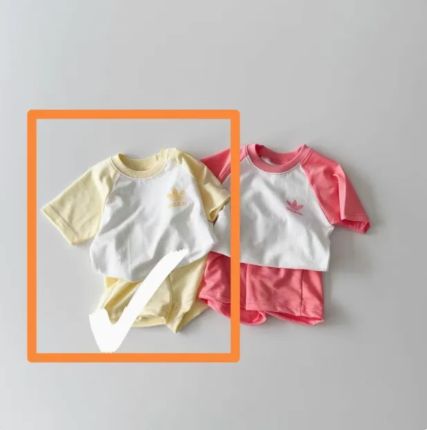 【80-140cm】二点セット 好感度100％ カジュアル 快適 半袖Ｔシャツ＋ショートパンツ セットアップ
