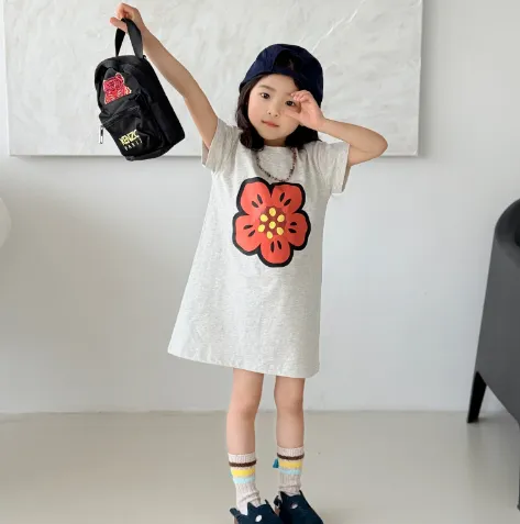 【100-170cm】毎日着たくなる 大人気 可愛い 花柄 着やすい 女の子 半袖 ワンピース