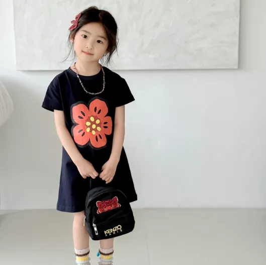 【100-170cm】毎日着たくなる 大人気 可愛い 花柄 着やすい 女の子 半袖 ワンピース