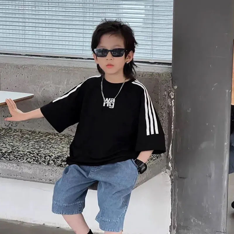 【100-160cm】よく売れる 大人気 カジュアル シンプル 男の子 半袖 Ｔシャツ
